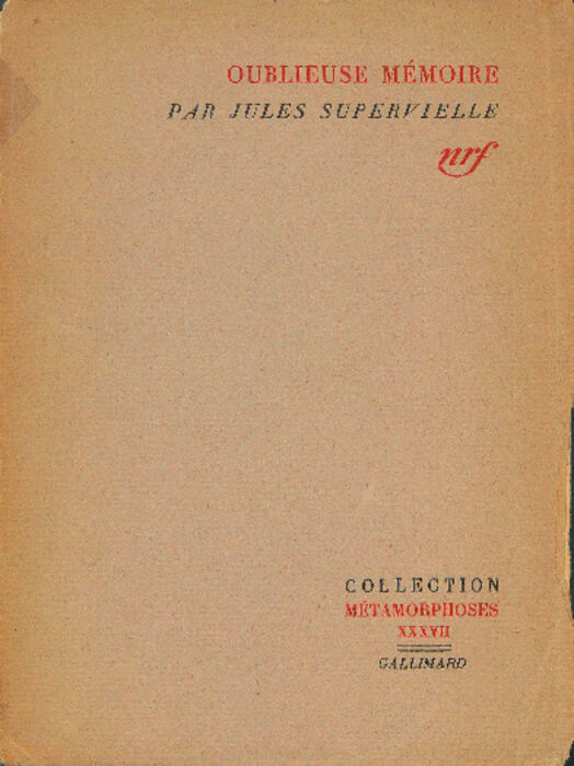 Oublieuse mémoire