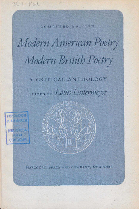 Modern American poetry, modern British poetry
