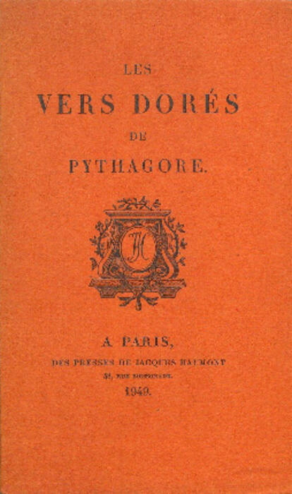 Les vers dorés de Pythagore
