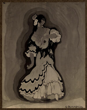 Figurín para el personaje de Lucía en "El amor brujo"