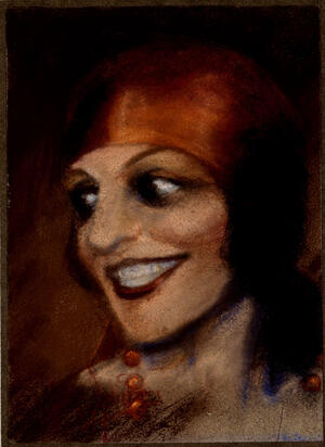 Retrato vestida de gitana, presumiblemente a partir de una fotografía de Dora Kallmus