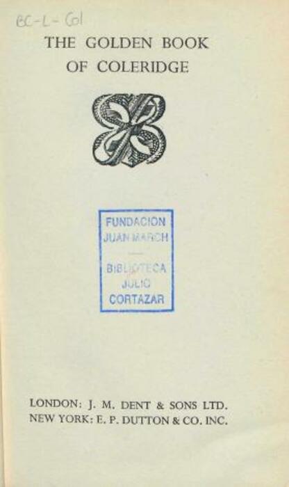 The golden book of Coleridge