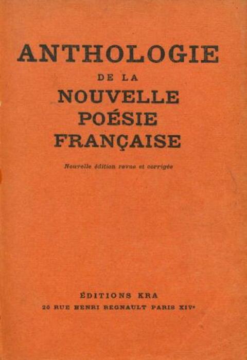 Anthologie de la nouvelle poésie française