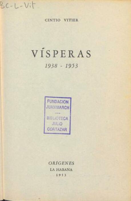 Vísperas, 1938-1953