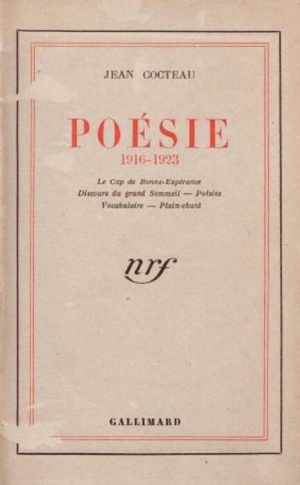 Poésie, 1916-1923