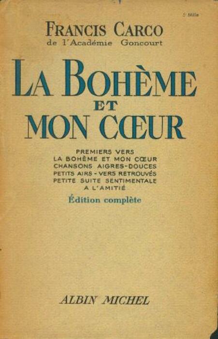 La Bohème et mon coeur