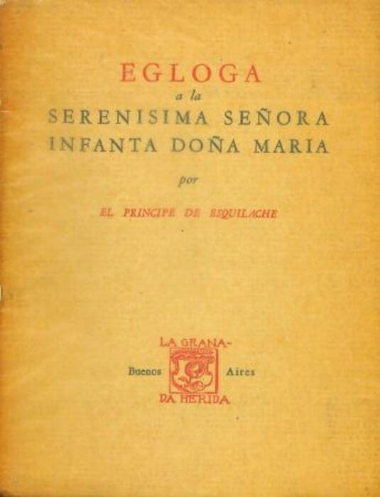 Egloga a la Serenísima Señora Infanta Doña María