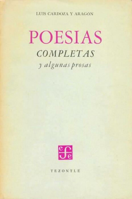 Poesías completas y algunas prosas